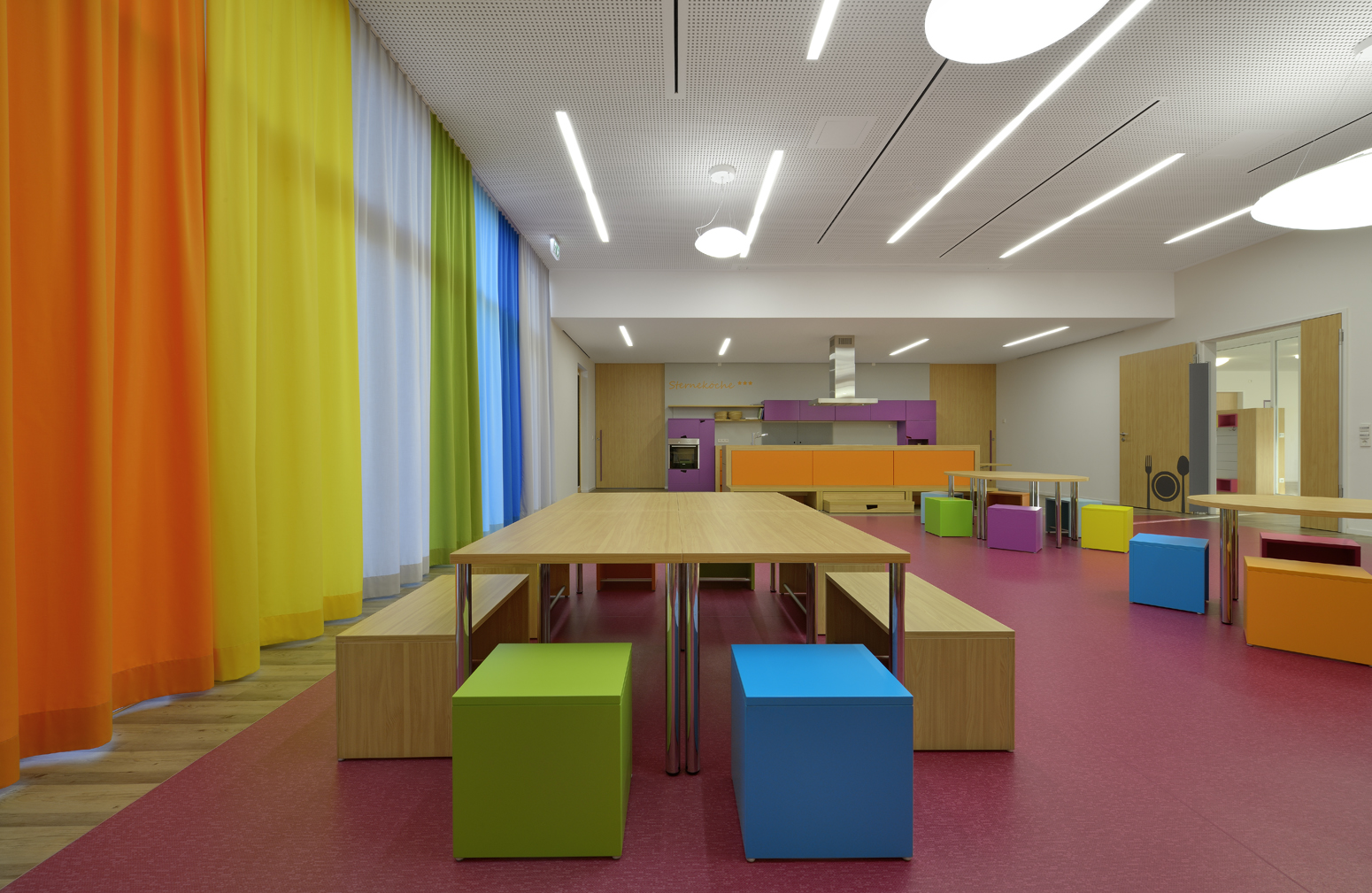 Blick in den Gemeinschaftsraum.