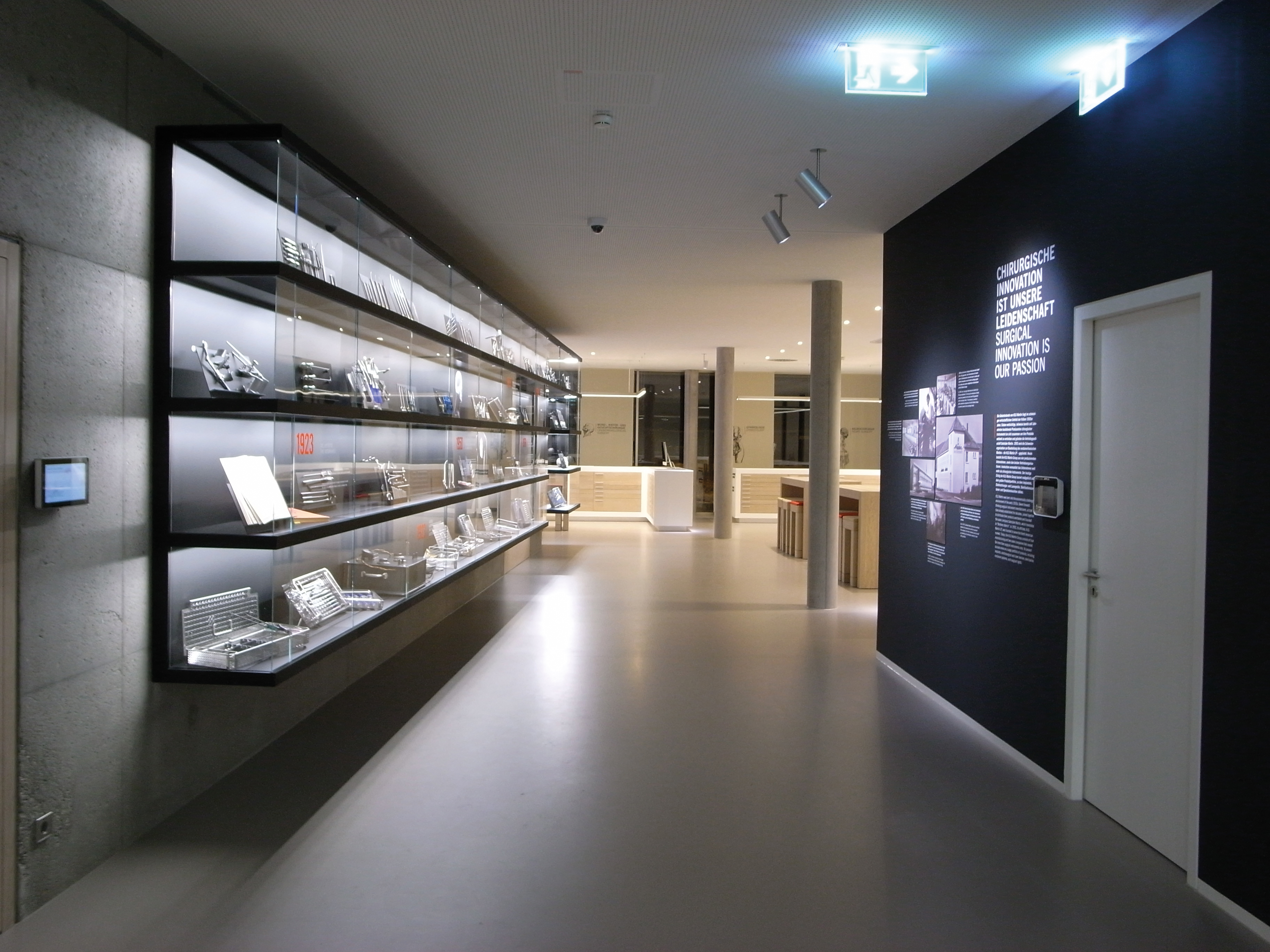 Eingang zur Produktpräsentation.