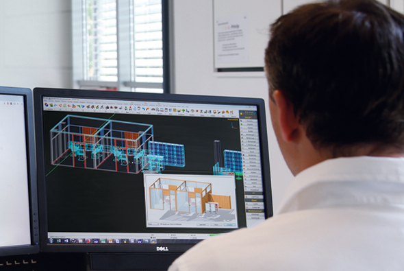 Planunterlagen in 3D.